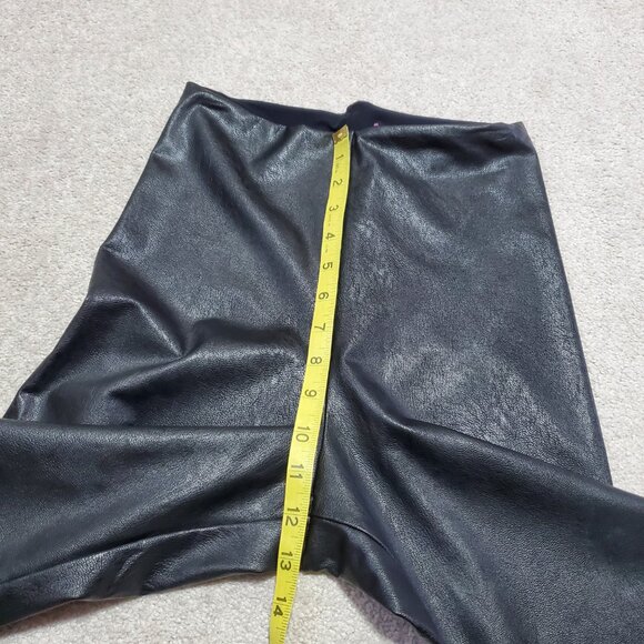 COMMANDO Faux Leather 28" Leggings Textured Slim Stretch Black Women's Medium - Picture 11 of 12